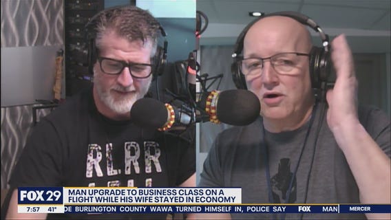 Man upgrades to business class on flight, leaving wife in economy