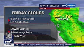Morning drizzles and showers in Northern California