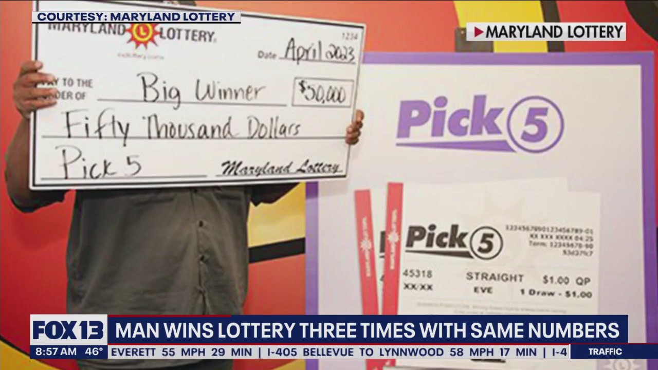 Man wins lottery 3 times with same numbers