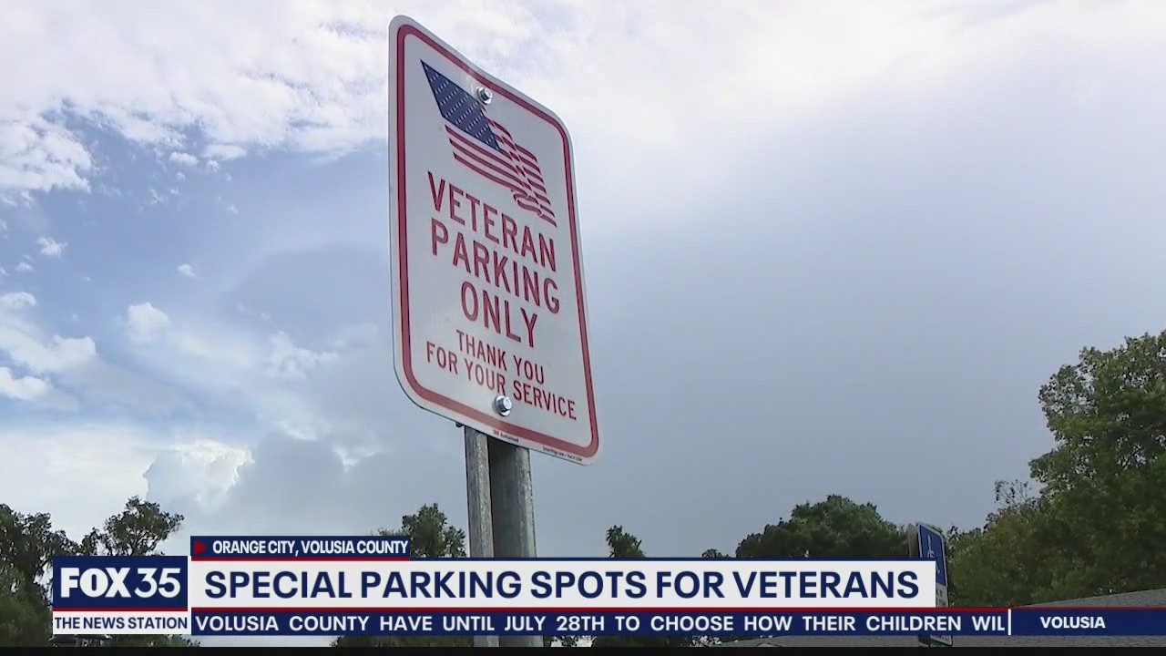 Parking spots reserved for veterans