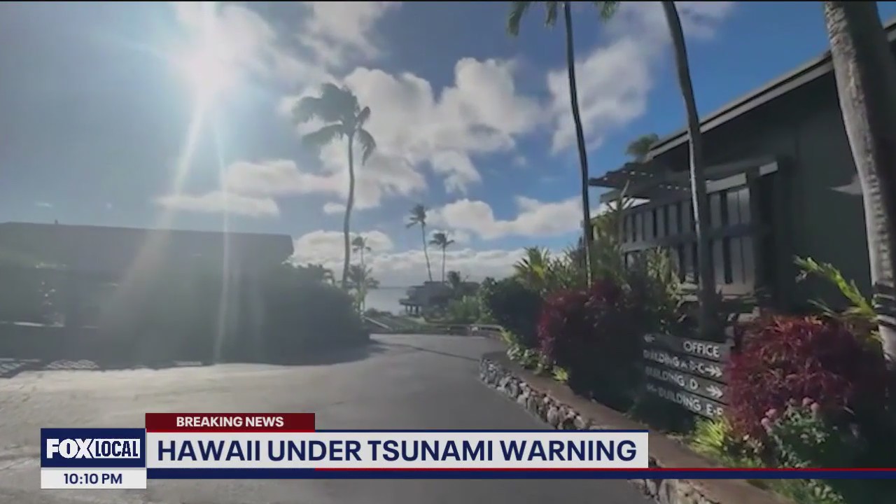 'A little startling': Hawaii residents move to higher ground as NWS issues tsunami warning