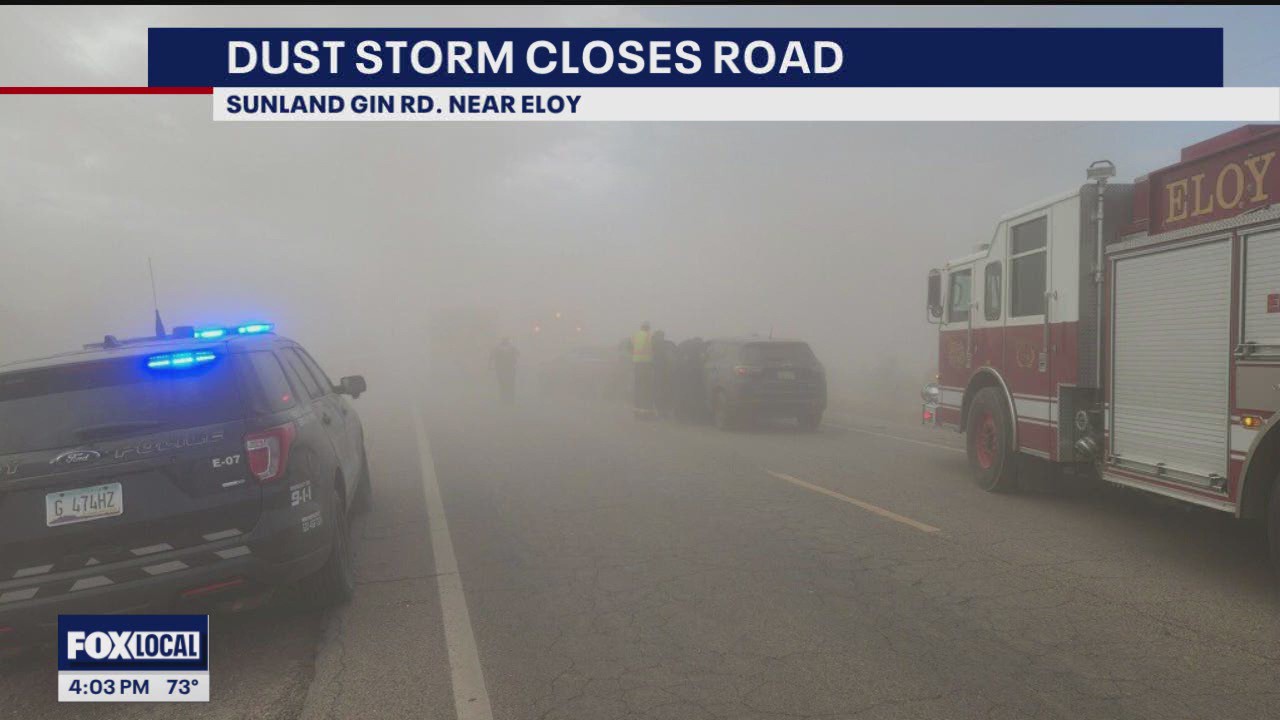 Storm brought blowing dust, snow to Arizona