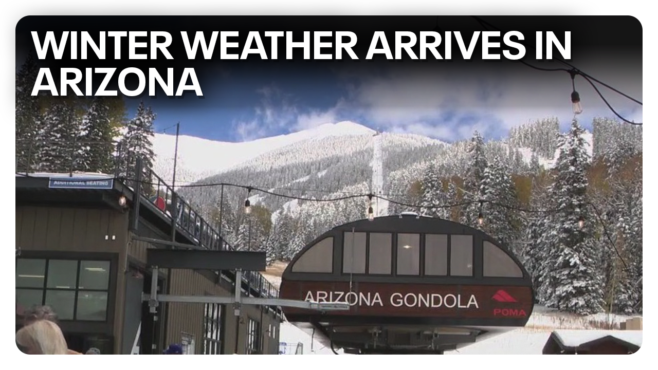 Tourists enjoy Flagstaff's winter wonderland