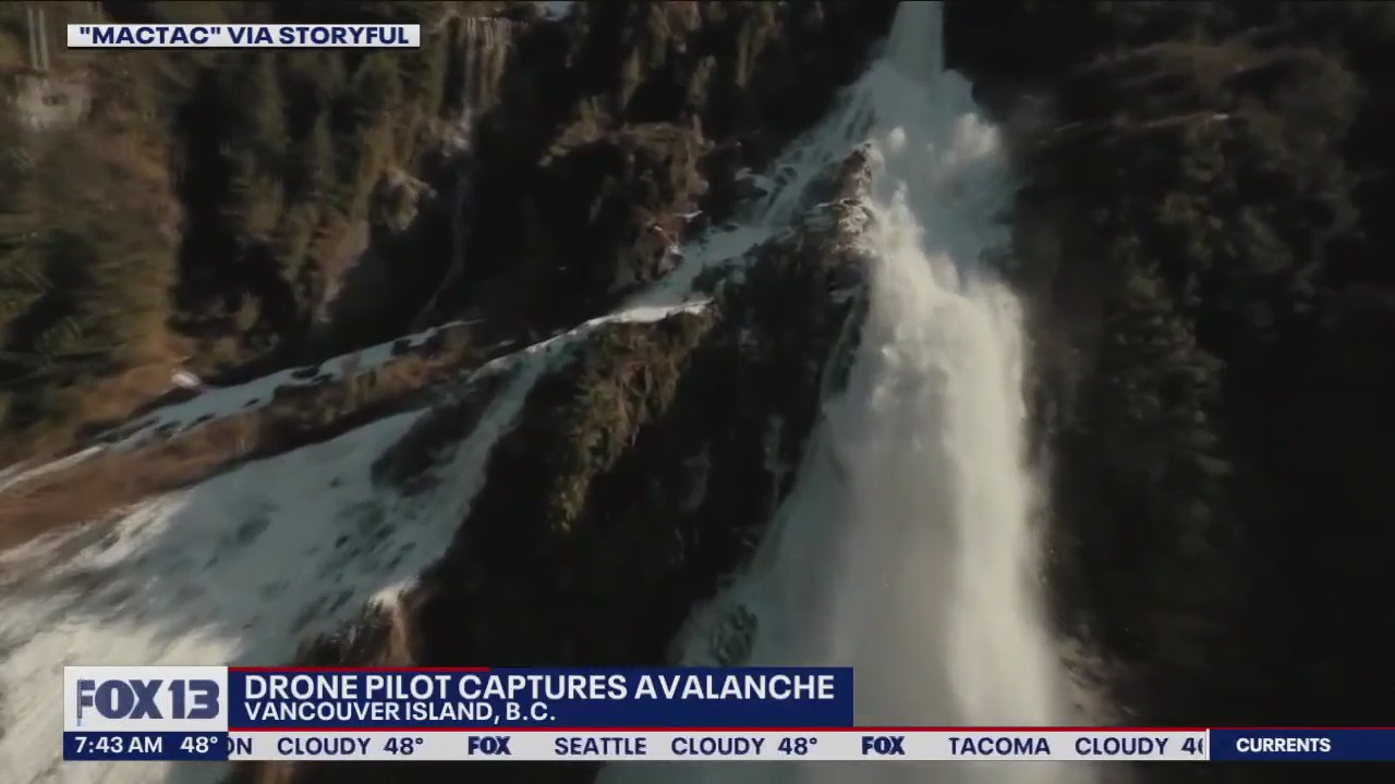 Drone pilot captures avalanche | FOX 13 Seattle