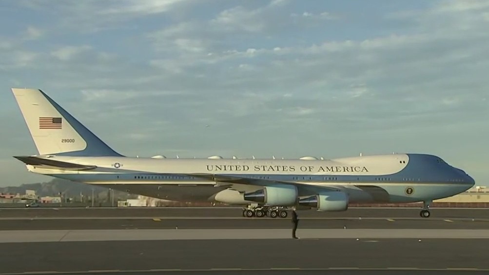 President Joe Biden arrives in Phoenix to campaign