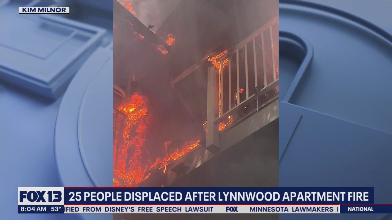 Lynnwood apartment fire displaces 25 people