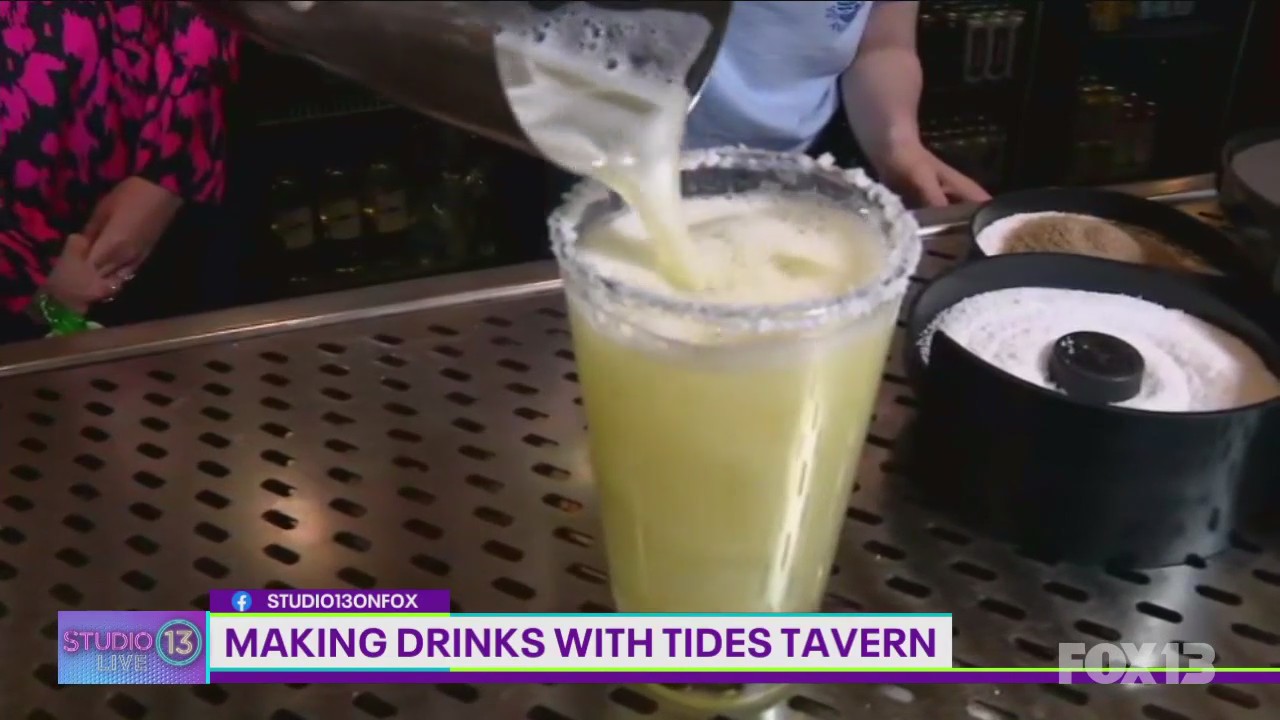 Making delicious drinks at Tides Tavern