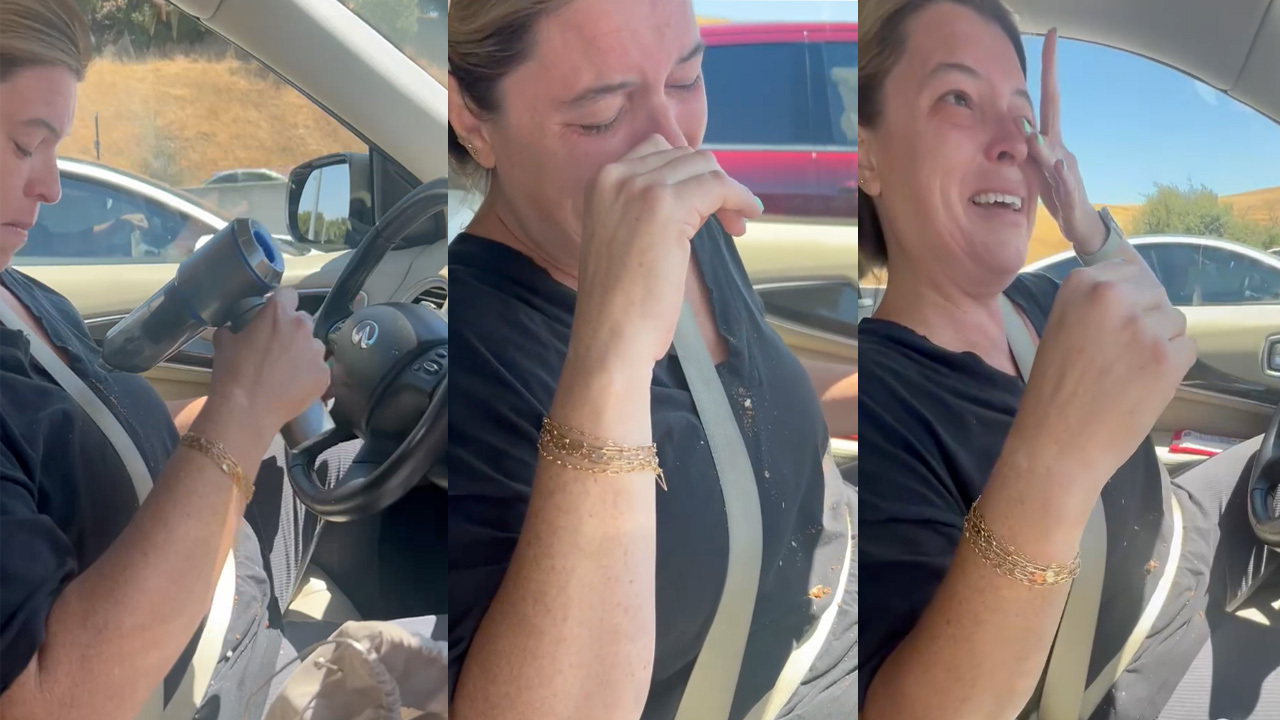 Woman loses it on I-680 during Caltrans road closure in Fremont