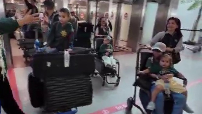 Children needing life-saving medical care arrive at San Francisco International Airport from Gaza