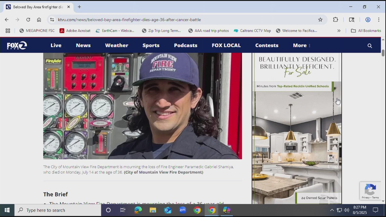 Mountain View firefighter dies after cancer battle | Take 2 Nightly