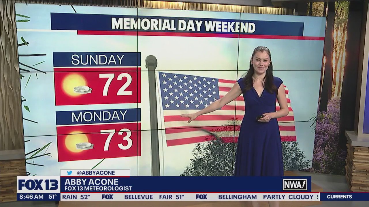 Seattle weather: Mild Memorial Day forecast for Western Washington