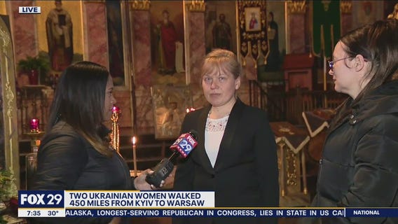 Two Ukrainian women walked 450 miles from Kyiv