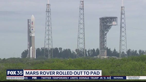Mars rover rolled out to pad