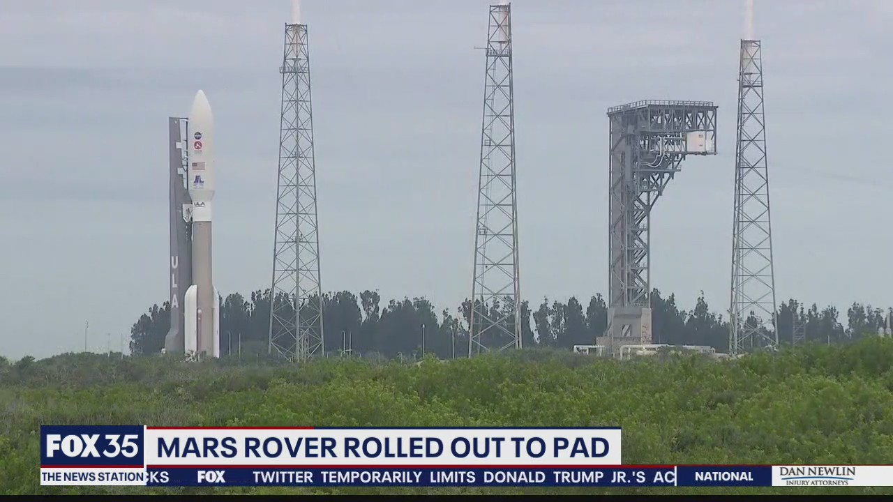 Mars rover rolled out to pad