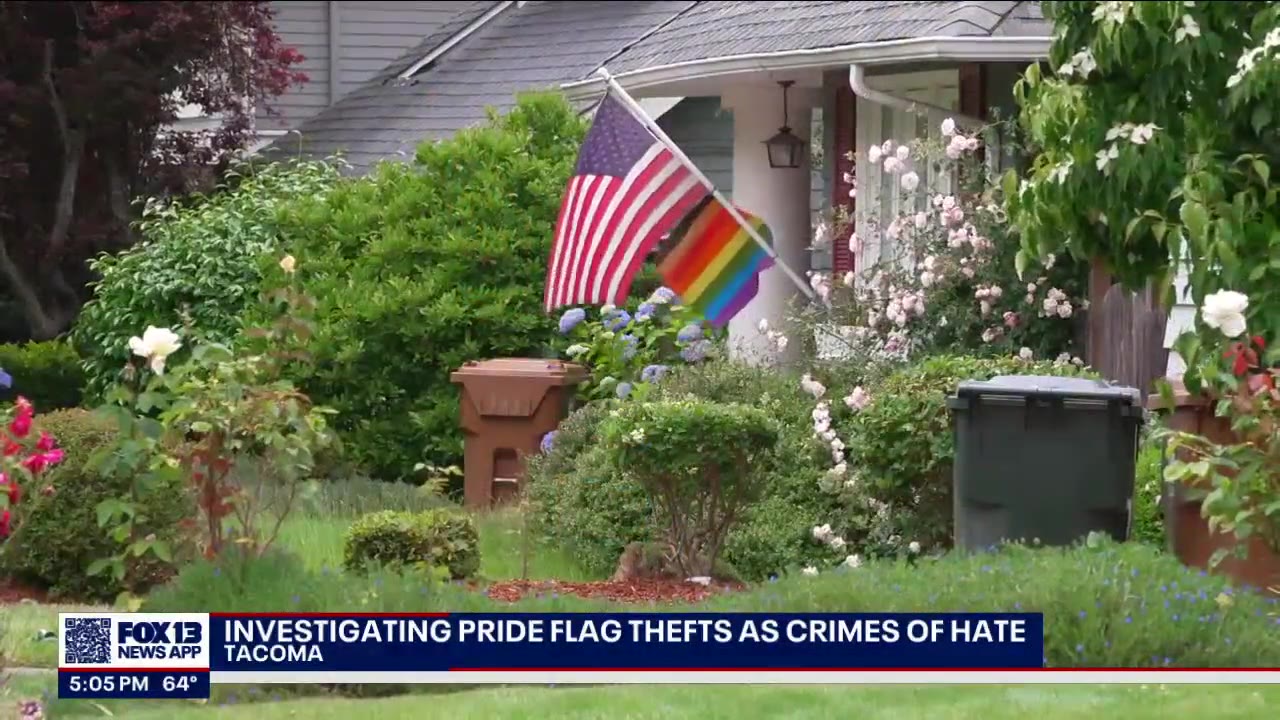 Tacoma Police investigating several pride flag thefts as hate crimes