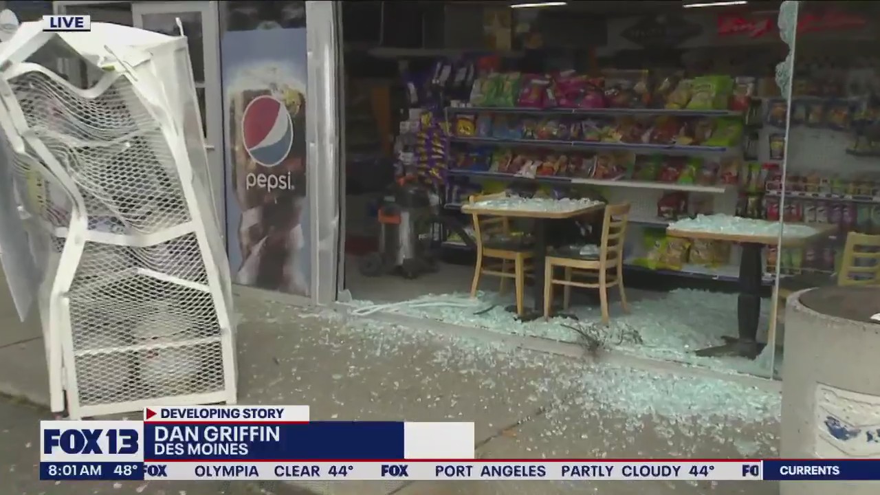 Police investigating after vehicle crashes into gas station