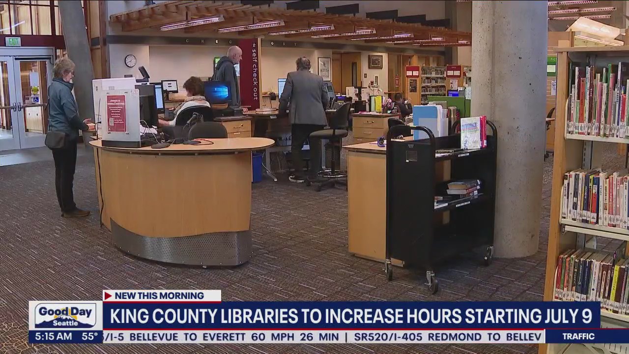 King County libraries to increase hours starting July 9