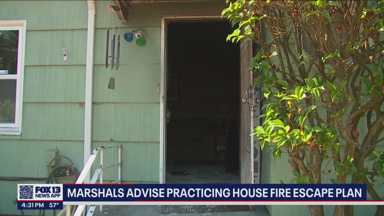 Marshals advise practicing house fire escape plan