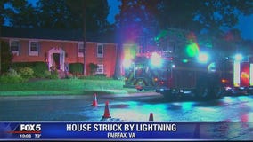 Fairfax home struck by lightning