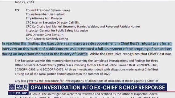 OPA investigation into former SPD chief's CHOP response