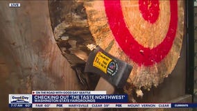 Axe throwing at The Taste Northwest