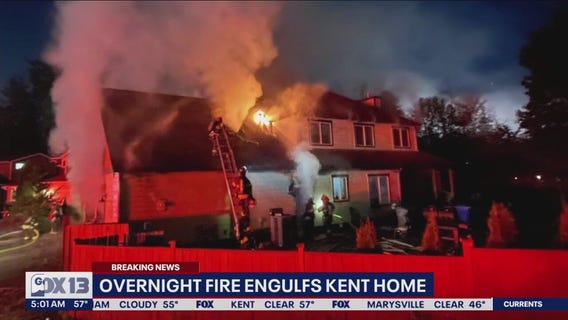 Fire engulfs Kent home