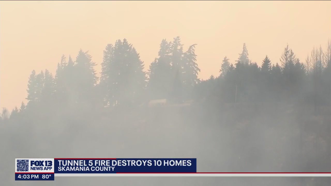 Tunnel 5 Fire: At least 10 homes destroyed