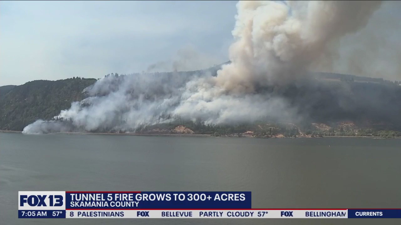 Tunnel 5 fire grows to 300+ acres