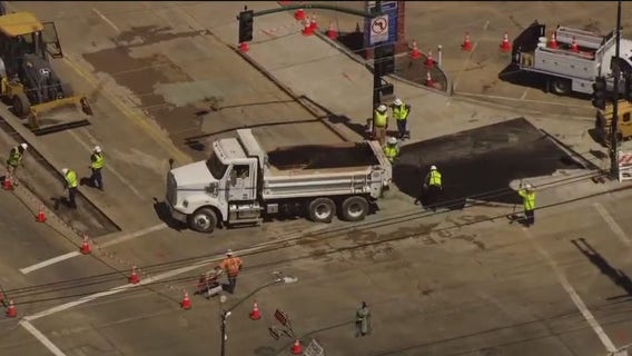Alameda water main break repaired after causing sinkholes and flooding