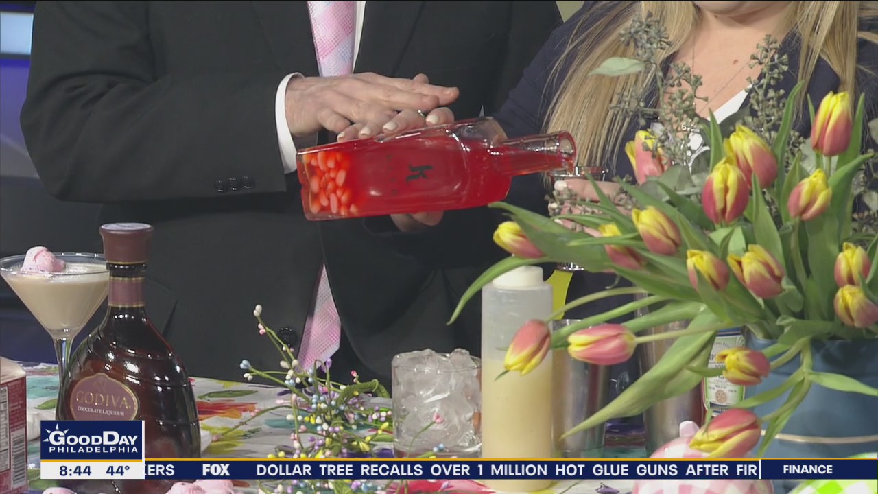 Easter candy cocktails and mocktails