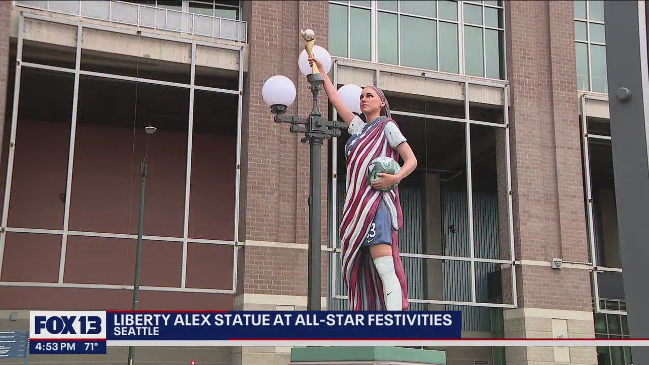 Liberty Alex Statue at All-Star Game festivities in Seattle