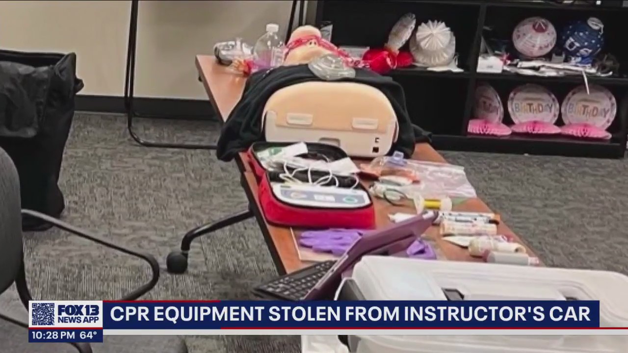 Life-saving equipment stolen from CPR instructor's car