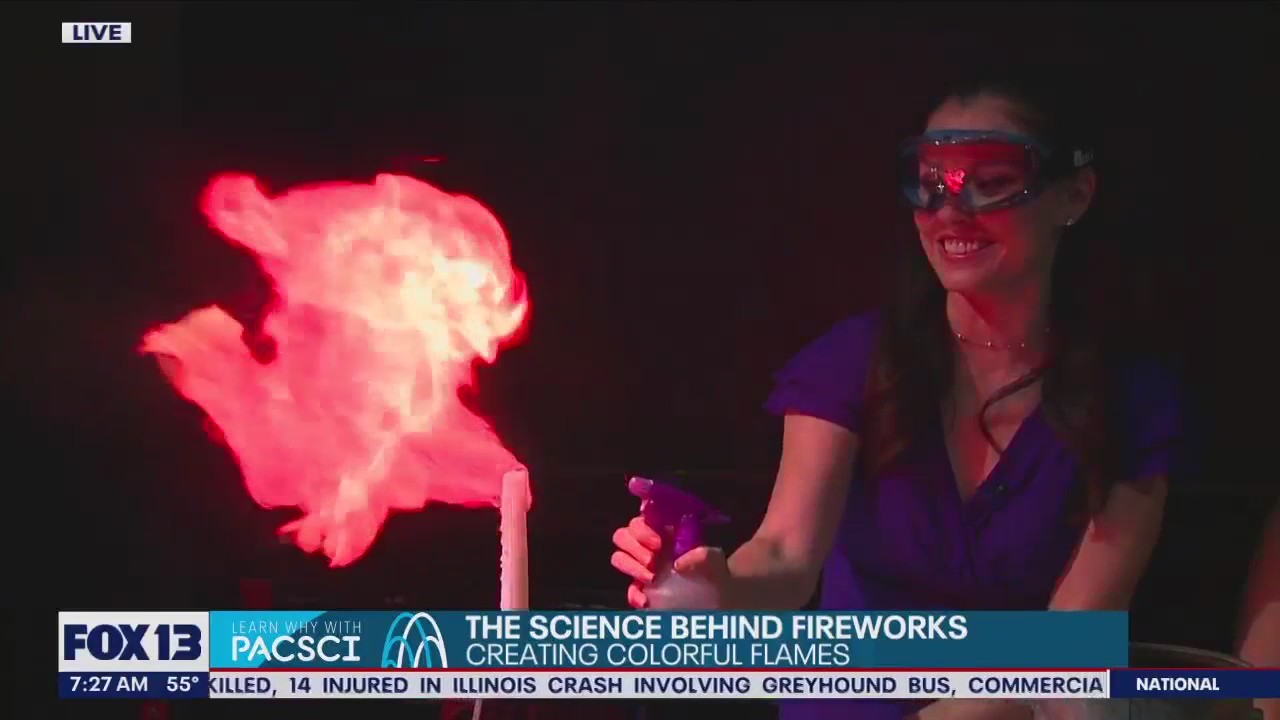 Learning about fireworks with the Pacific Science Center