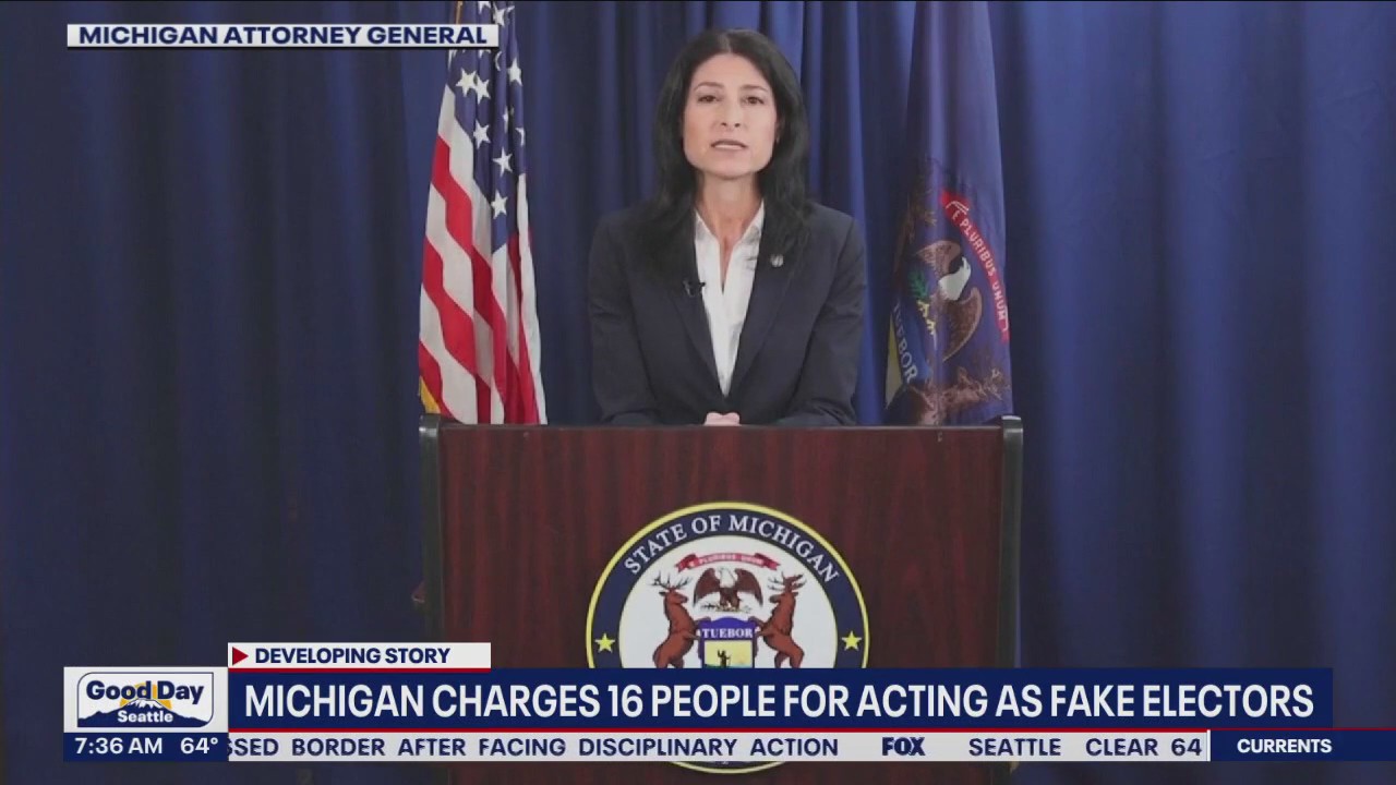 16 people charged in Michigan for acting as fake electors for Trump