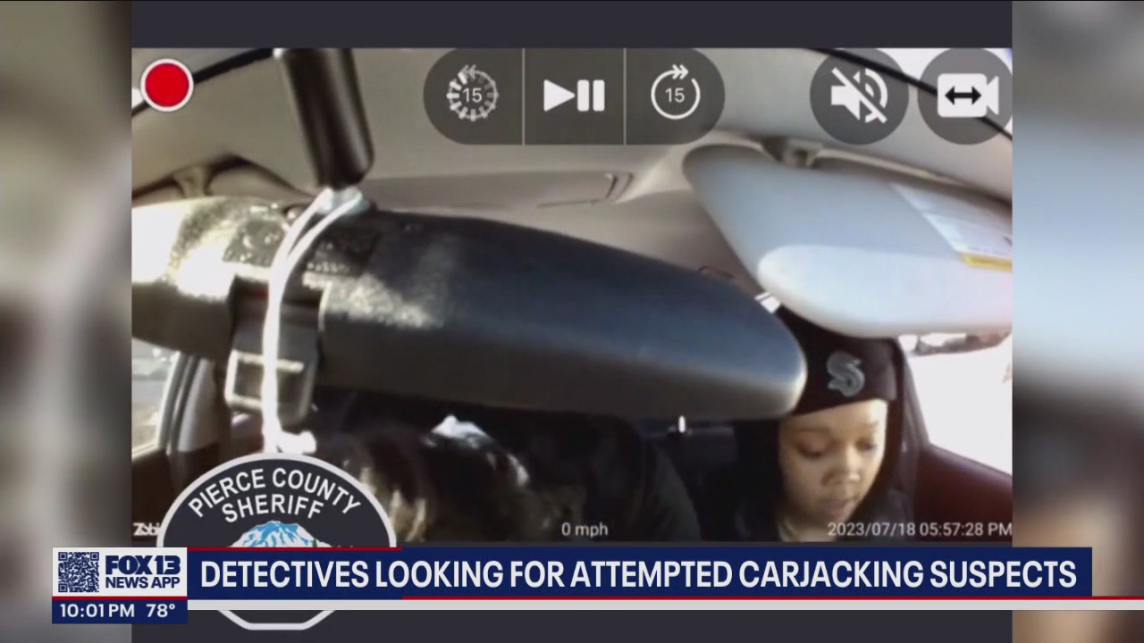 Detectives searching for attempted carjacking suspects in Pierce County