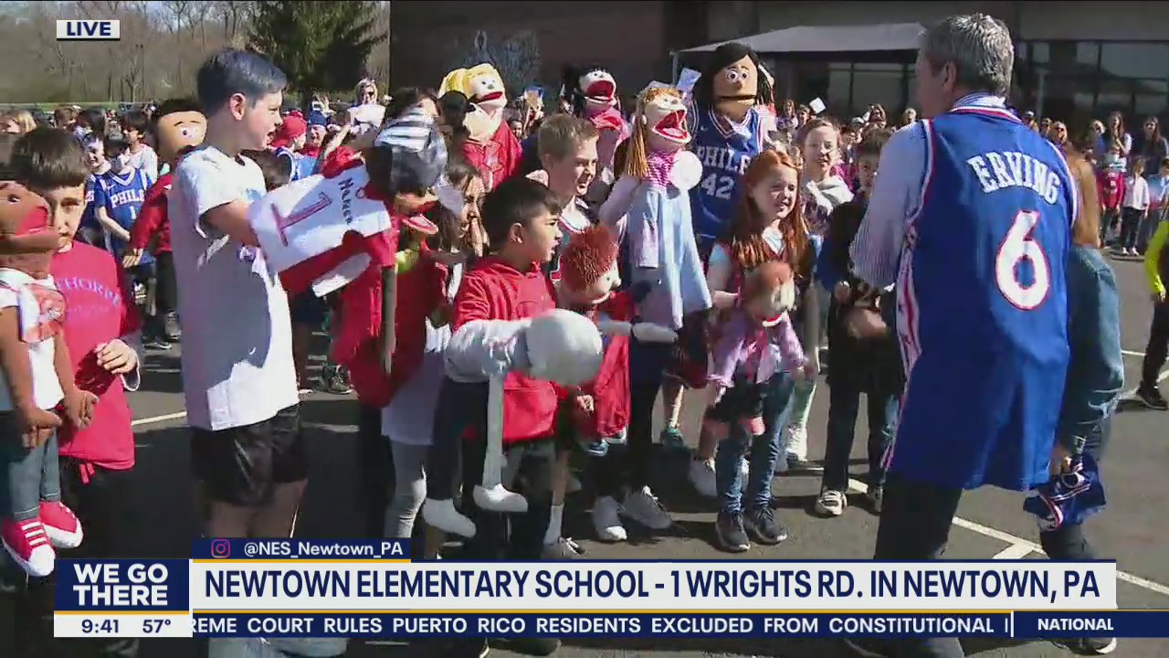 Local school hosts pep rally for Philadelphia 76ers
