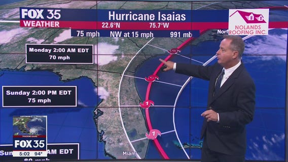 5 p.m. Hurricane Isaias update