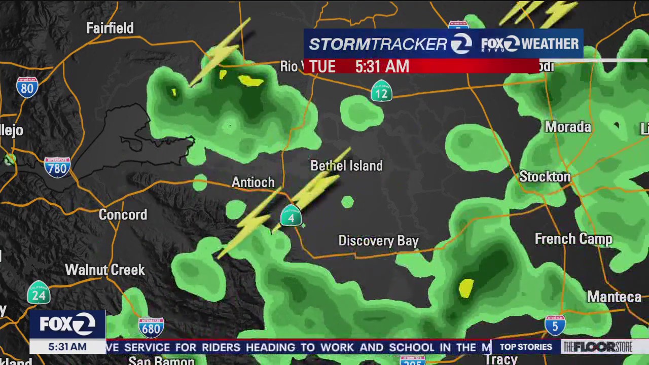 Tropical monsoon causes lightning strikes
