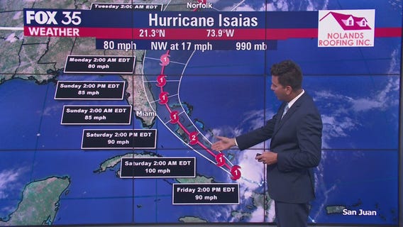 8 a.m. Hurricane Isaias update