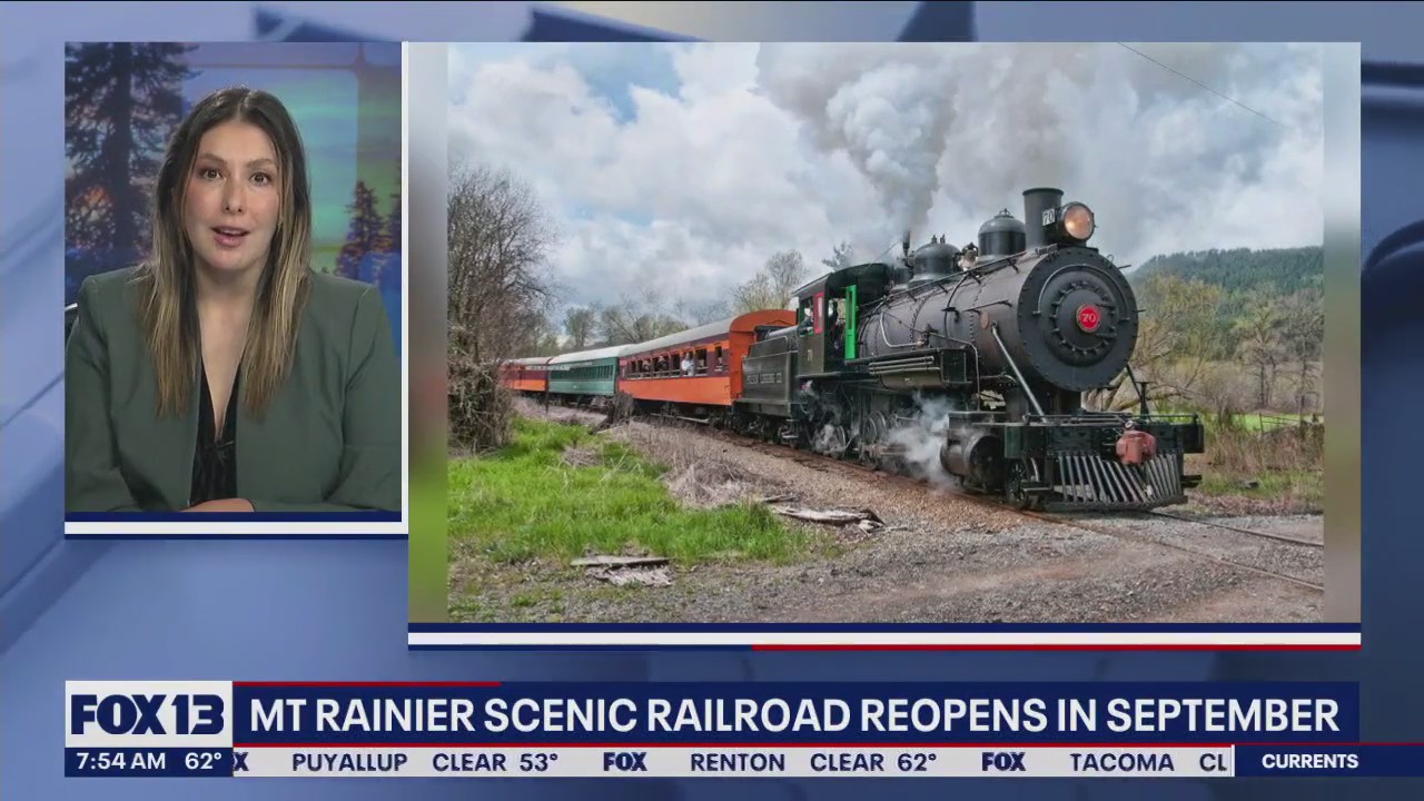 Mt. Rainier scenic railroad reopens in Sept.