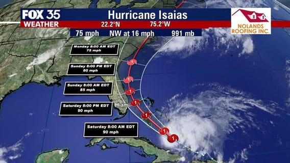 2 p.m. Hurricane Isaias update