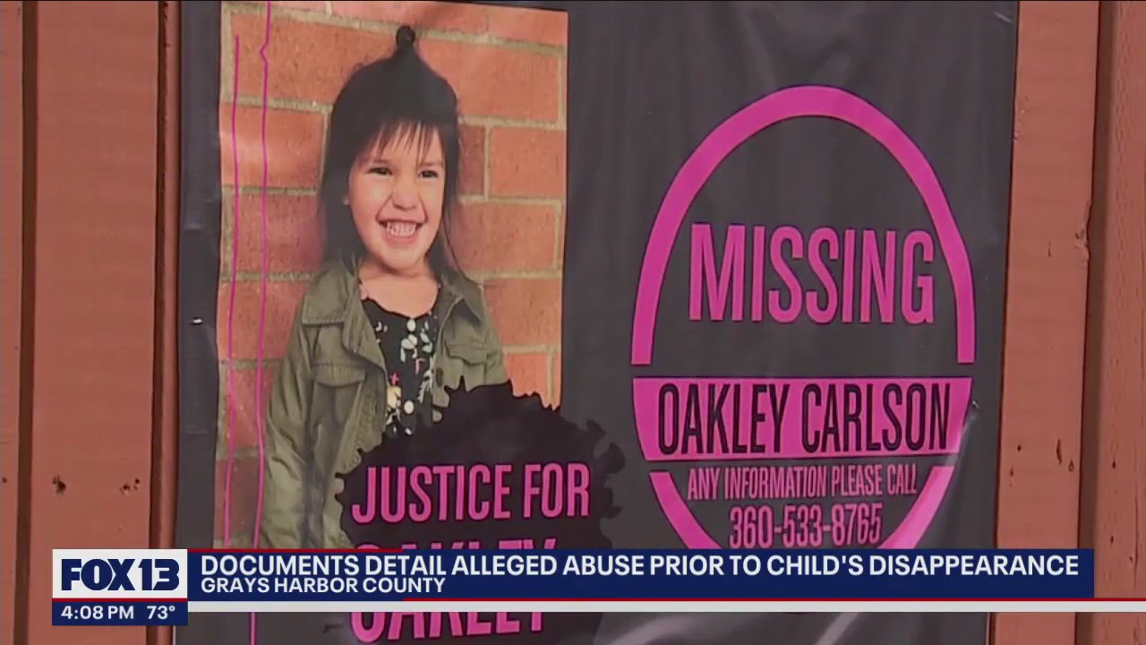 Missing girl Oakley Carlson kept 'locked in a cell' under stairs, new court docs reveal