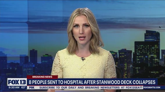 8 sent to hospital after Stanwood deck collapse