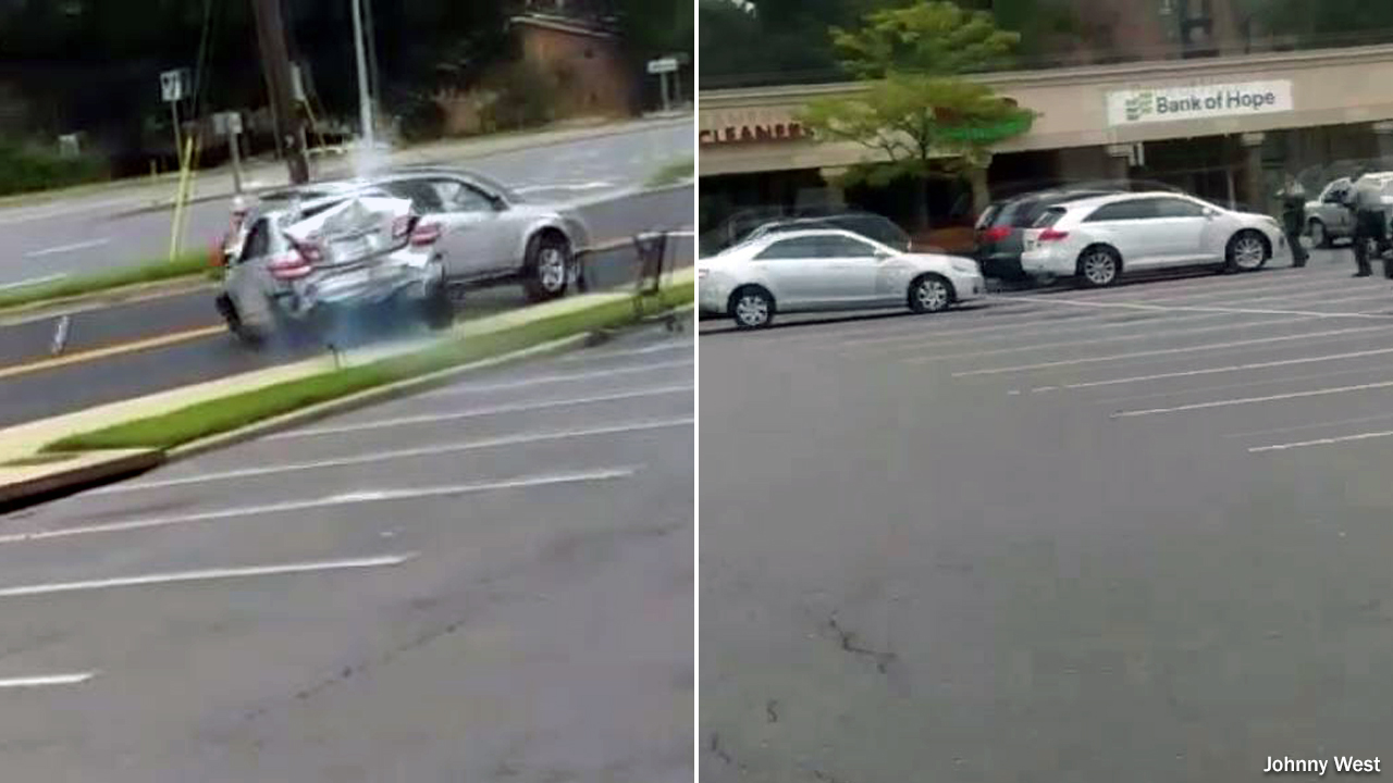Annandale video shows man crash stolen security guard's car multiple times, police say