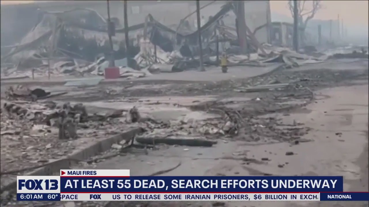 Dozens killed in Maui fires, more than 1,000 structures have burned