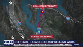 I-405 closes for weekend work