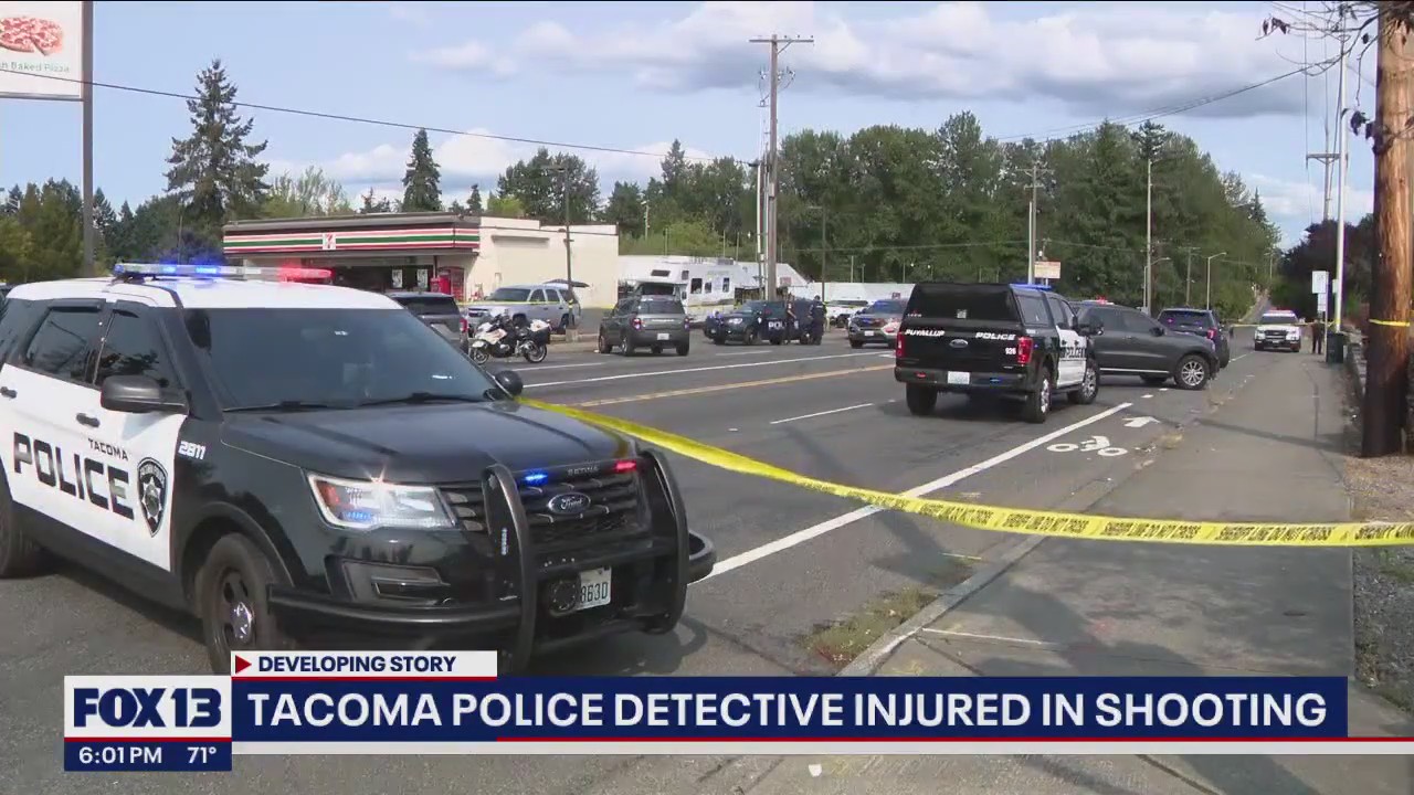 2 boys in custody after Tacoma Police detective shot near Hosmer Street