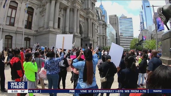 Crowd of mothers rally to make a plea for peace