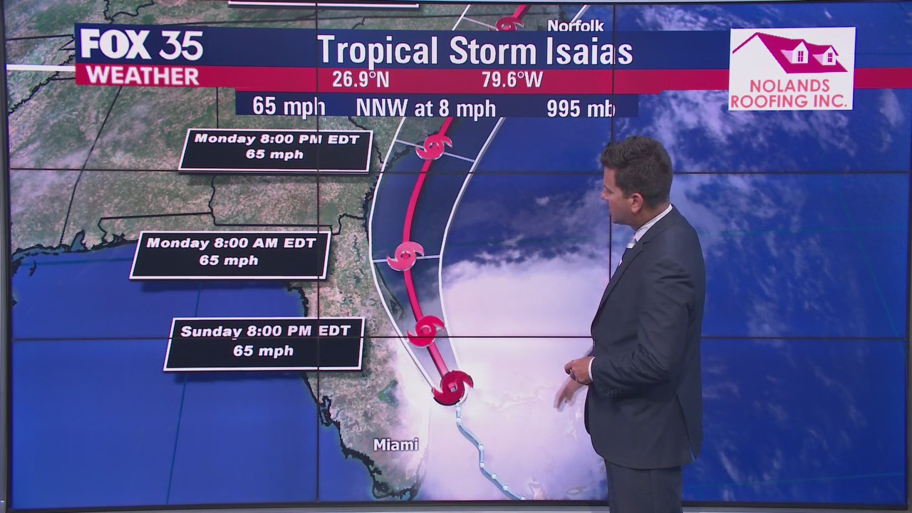 11 a.m. Tropical Storm Isaias update