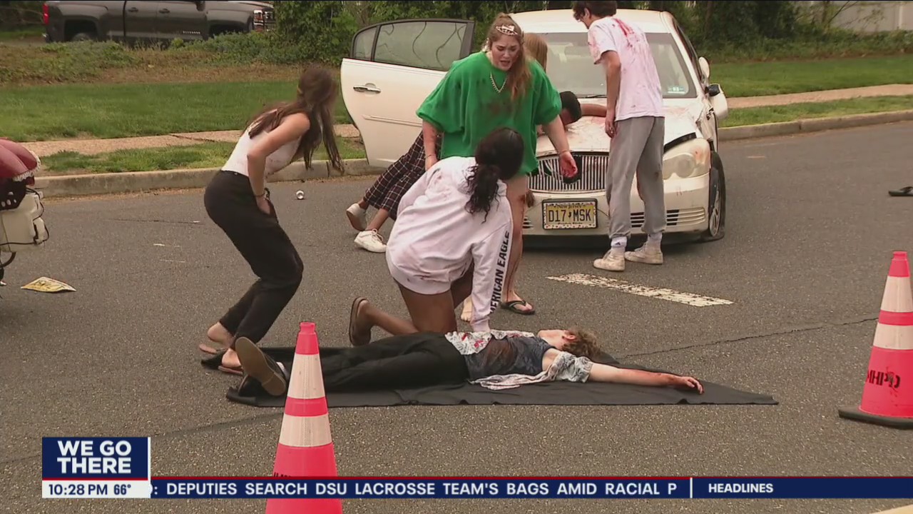 Burlington County high school hosts mock drunk driving experience